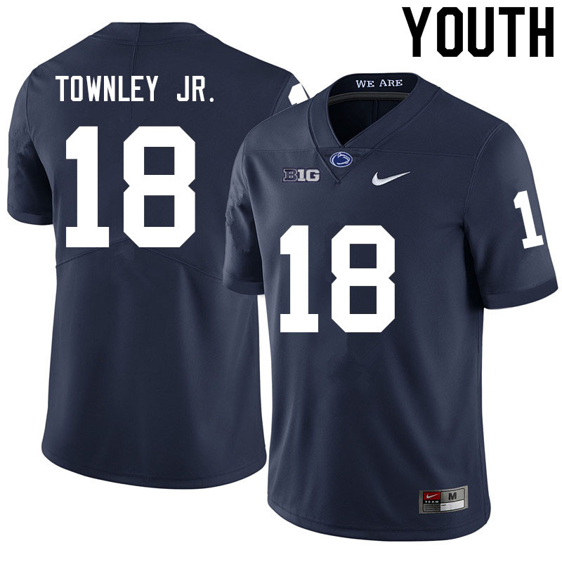 Youth #18 Davon Townley Jr. Penn State Nittany Lions College Football Jerseys Sale-Navy